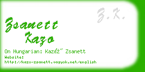 zsanett kazo business card